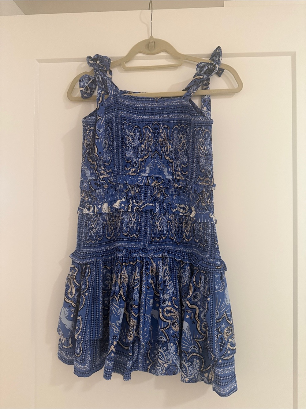 C&V Blue Paisley Tiered Sundress